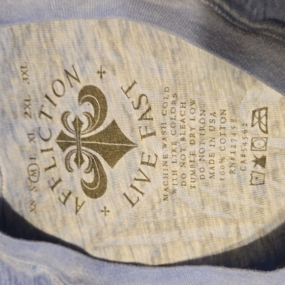 Affliction Light Blue Long Sleeve T-shirt - Picture 2 of 3